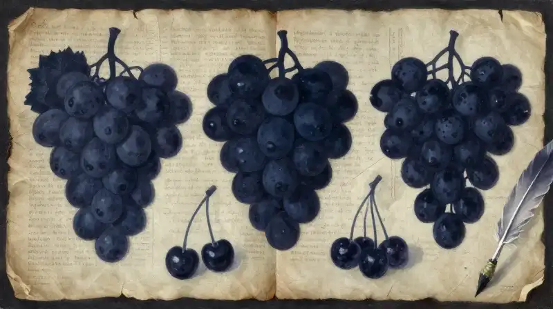 Evolution of fable imagery across ancient manuscripts in blue tones