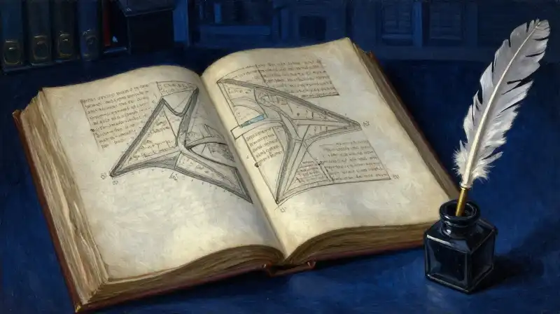 Ancient manuscript illustrating the three-part structure of a fable