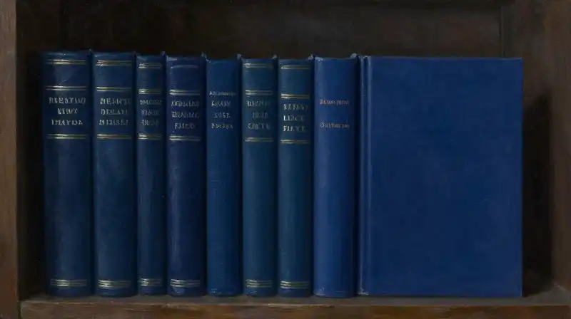 Side by side comparison of vintage hardcover and paperback books